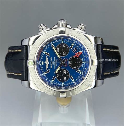 breitling black eye blue|Breitling blue face chronograph.